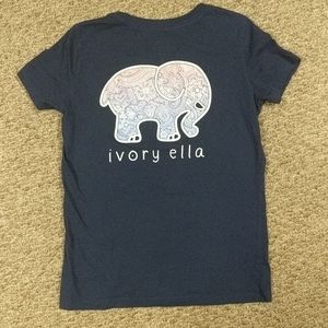 Navy ivory Ella short sleeve shirt